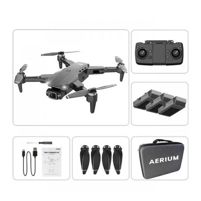 Dron AERIUM L900 GPS 4K crni - 3 baterije