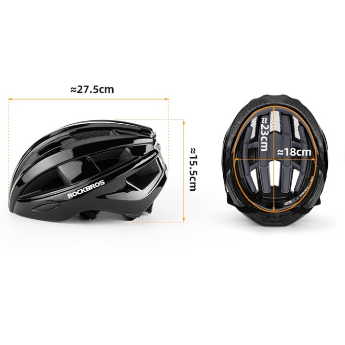 Kaciga AERIUM ROCKBROS Ultralight s LED svjetiljkom crna