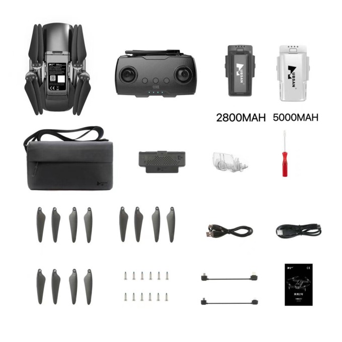 Dron AERIUM Hubsan Blackhawk 2 GPS 4K Combo crni - 2 baterije